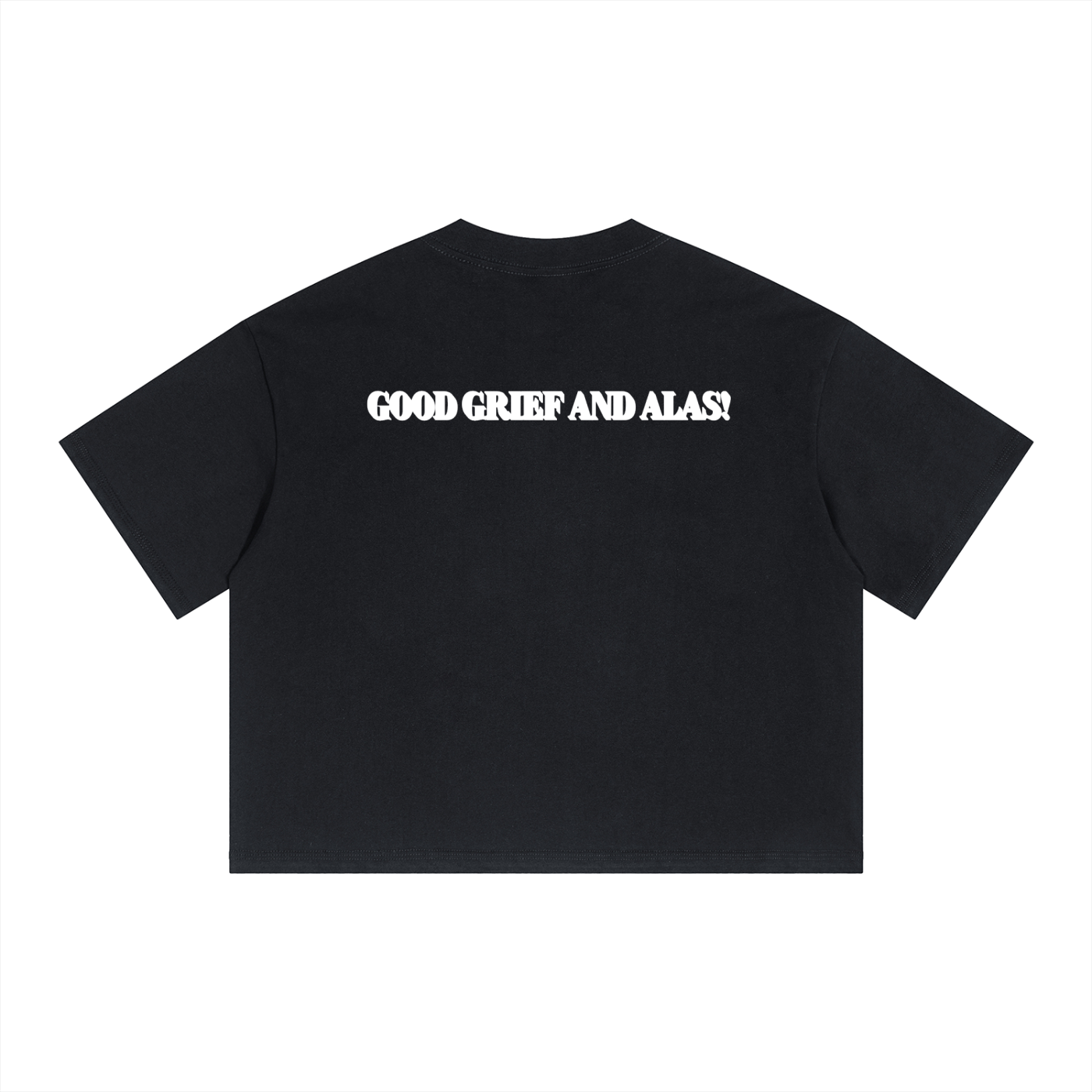 GOOD GRIEF AND ALAS BOXY DROP SHOULDER CROP TOP