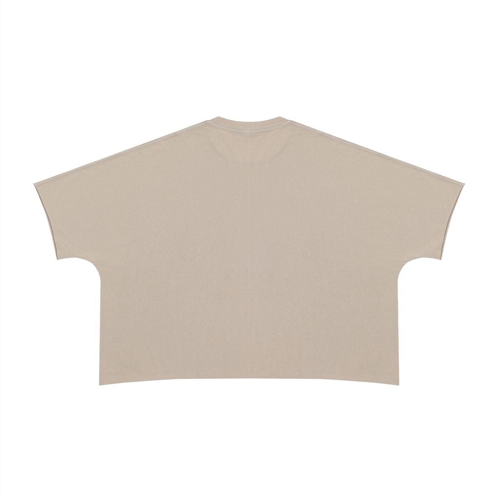 BECOMING THE ANTIBORING BOXY LONG TEE RAW EDGE
