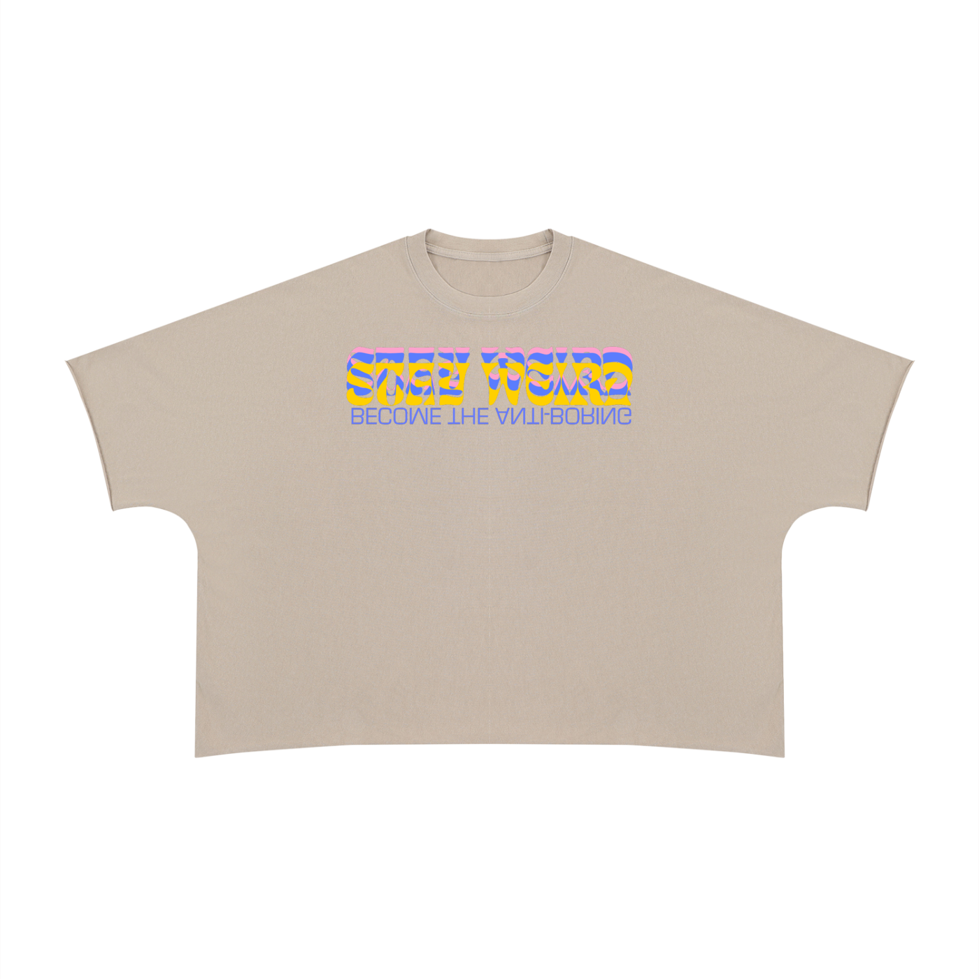 BECOMING THE ANTIBORING BOXY LONG TEE RAW EDGE