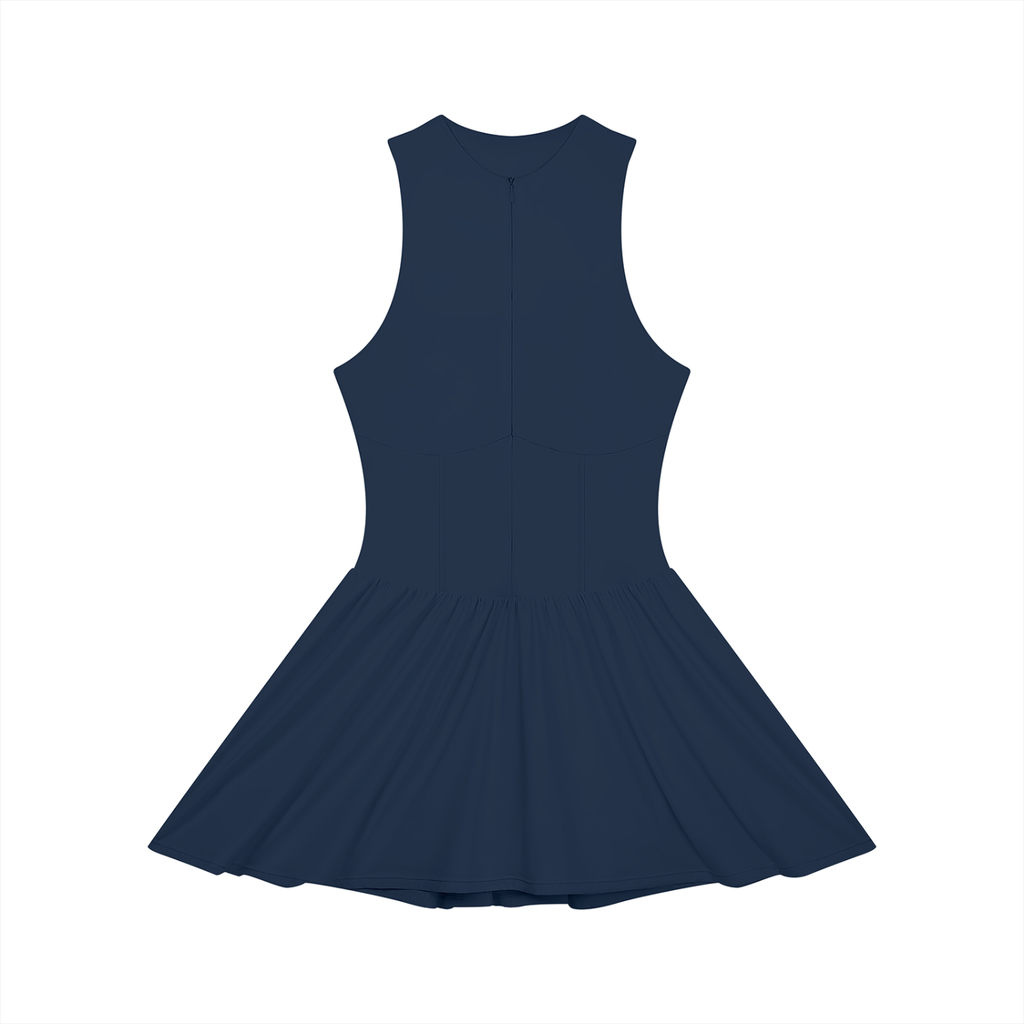 BELBEL STAPLES RUCHED ZIP DRESS