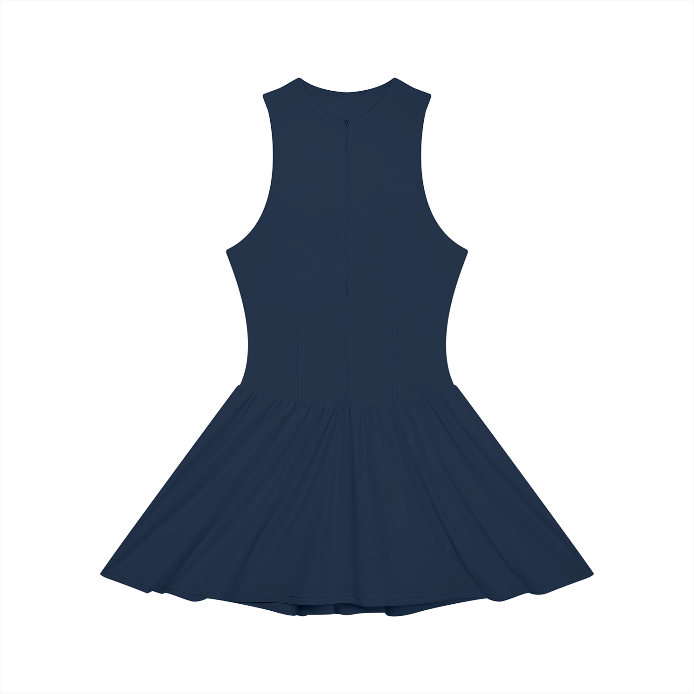 BELBEL STAPLES RUCHED ZIP DRESS