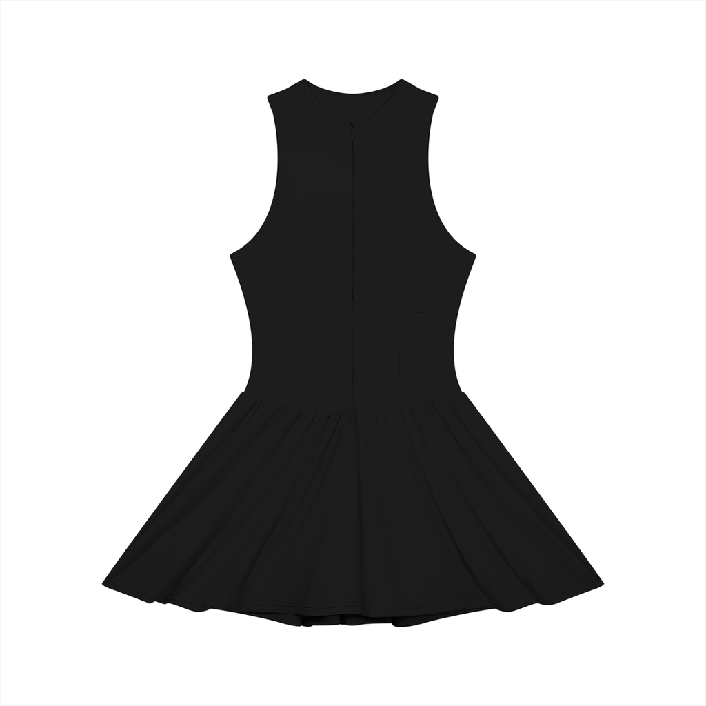 BELBEL STAPLES RUCHED ZIP DRESS