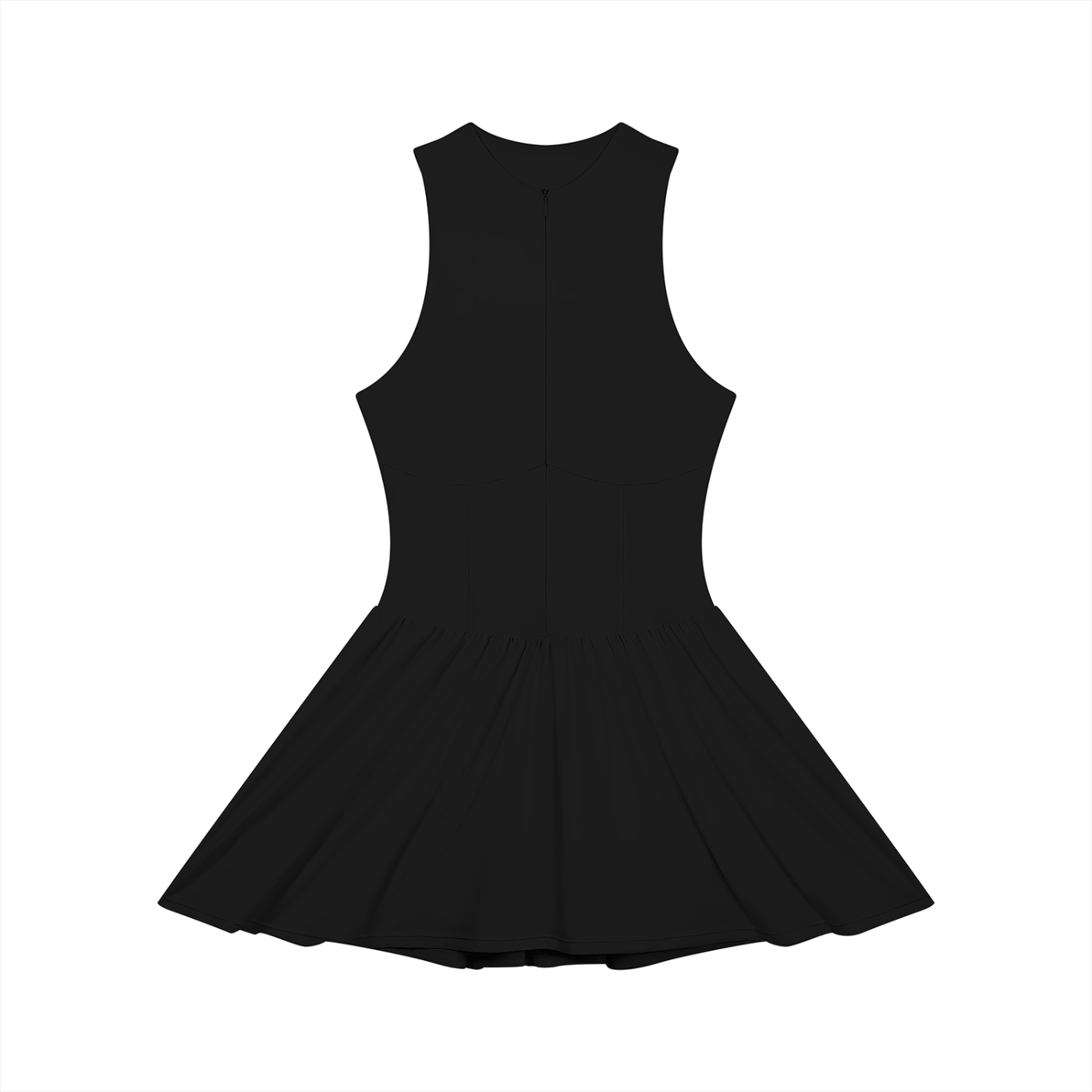 BELBEL STAPLES RUCHED ZIP DRESS