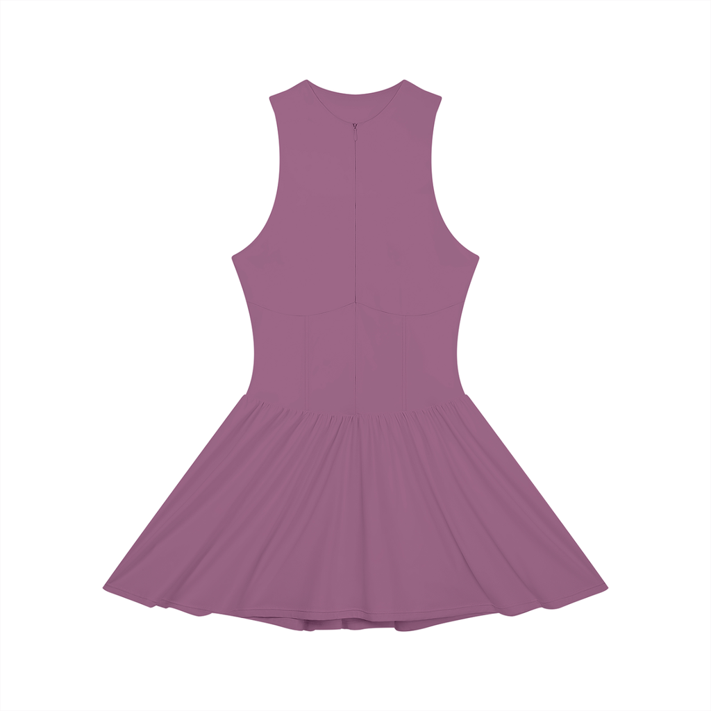 BELBEL STAPLES RUCHED ZIP DRESS