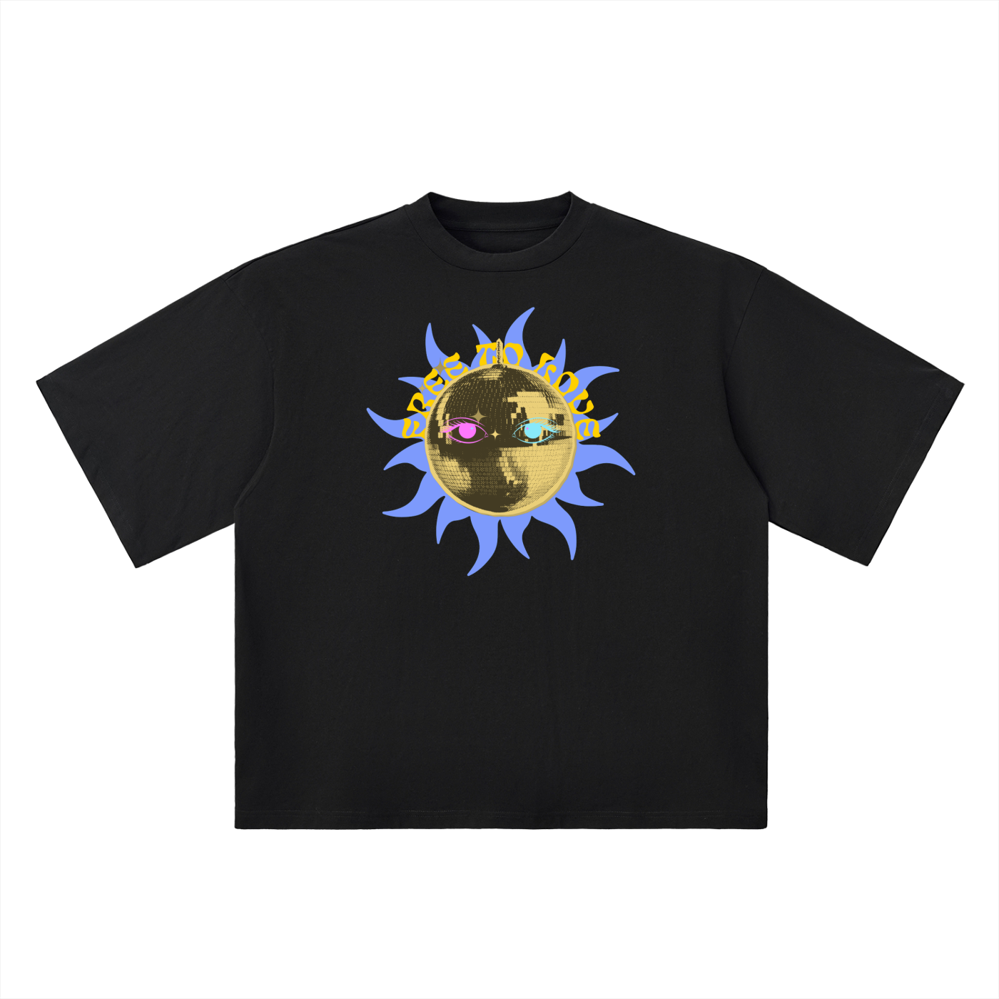 OVERSIZED FREE TO LOVE DROP SHOULDER TEE