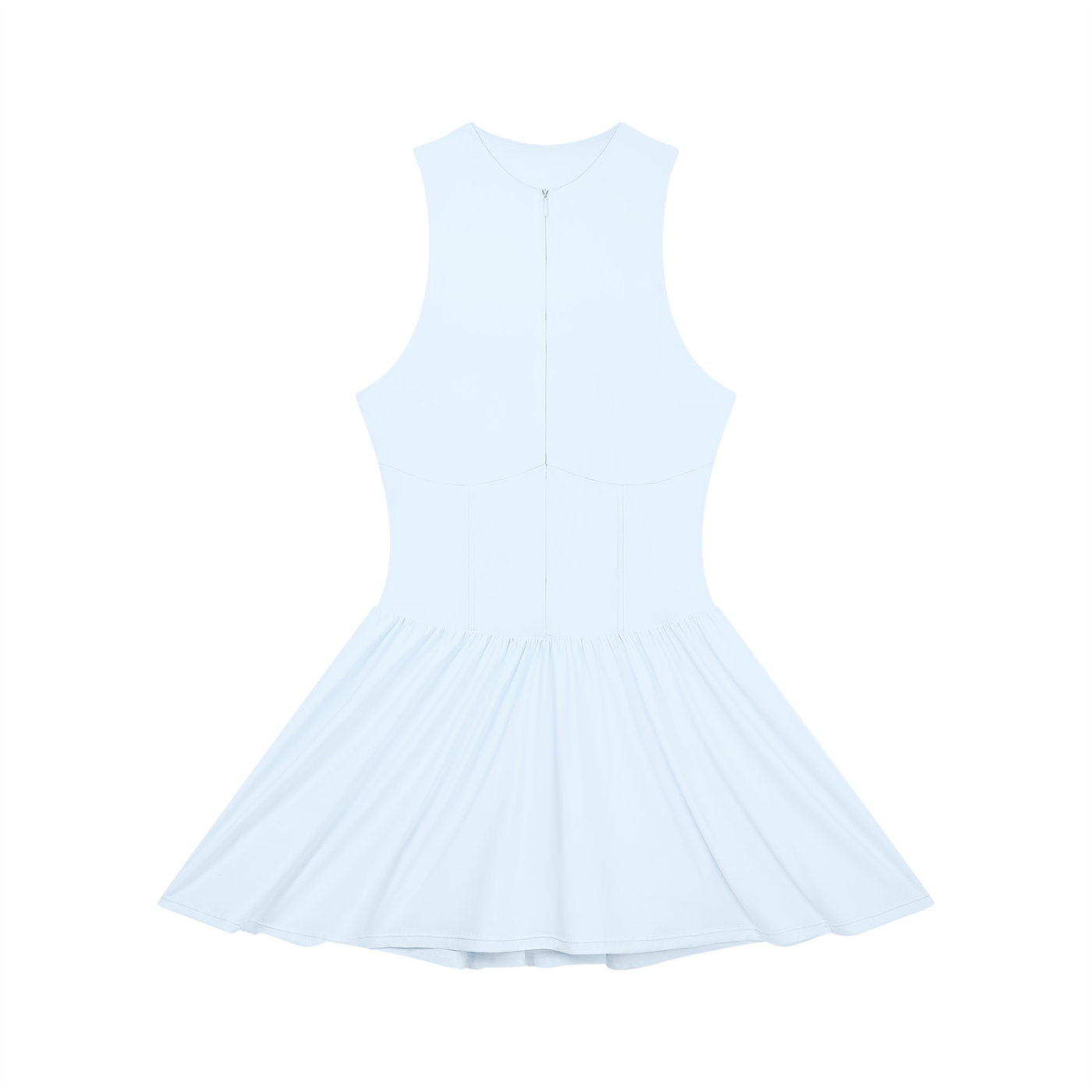BELBEL STAPLES RUCHED ZIP DRESS
