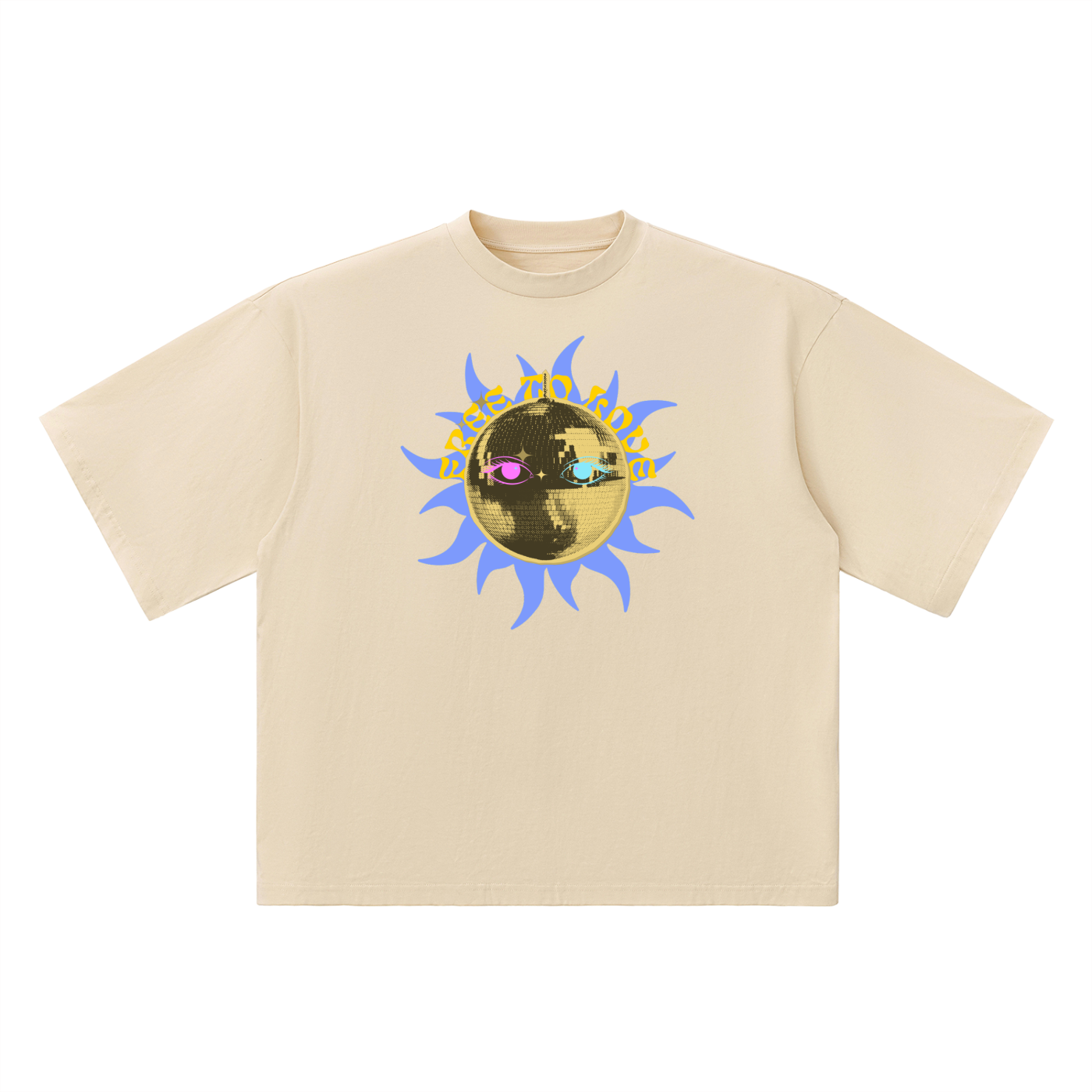 OVERSIZED FREE TO LOVE DROP SHOULDER TEE