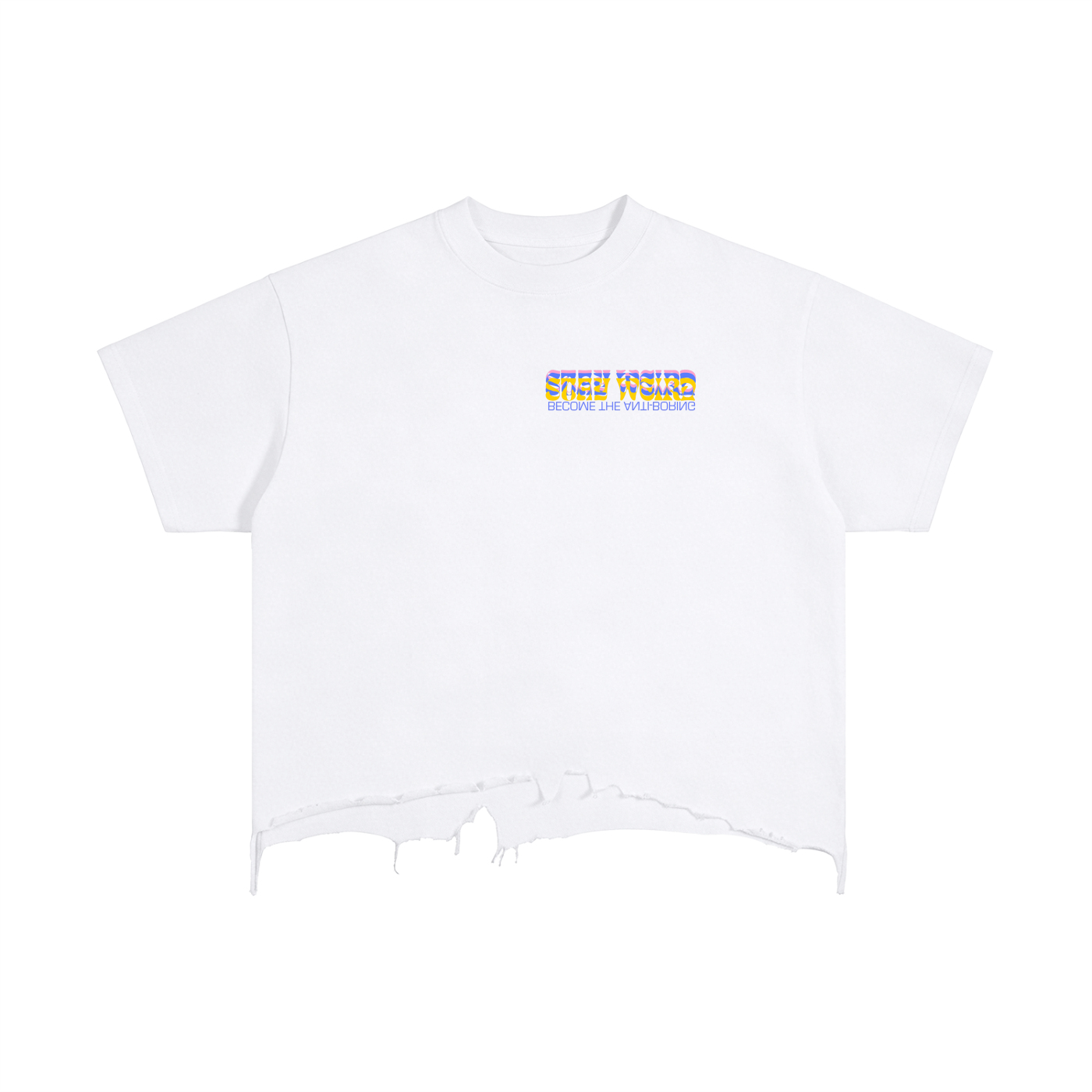 STAY WEIRD BOXY CROPPED TEE