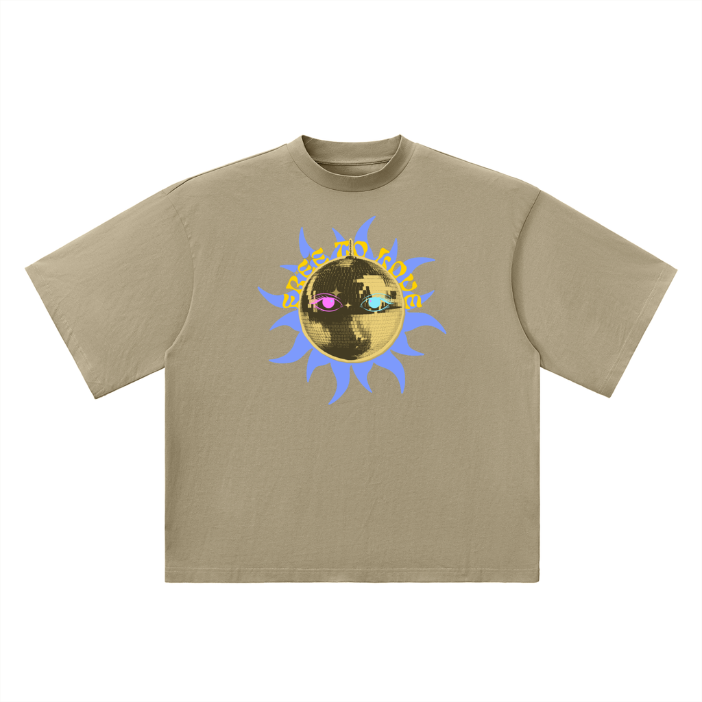 OVERSIZED FREE TO LOVE DROP SHOULDER TEE