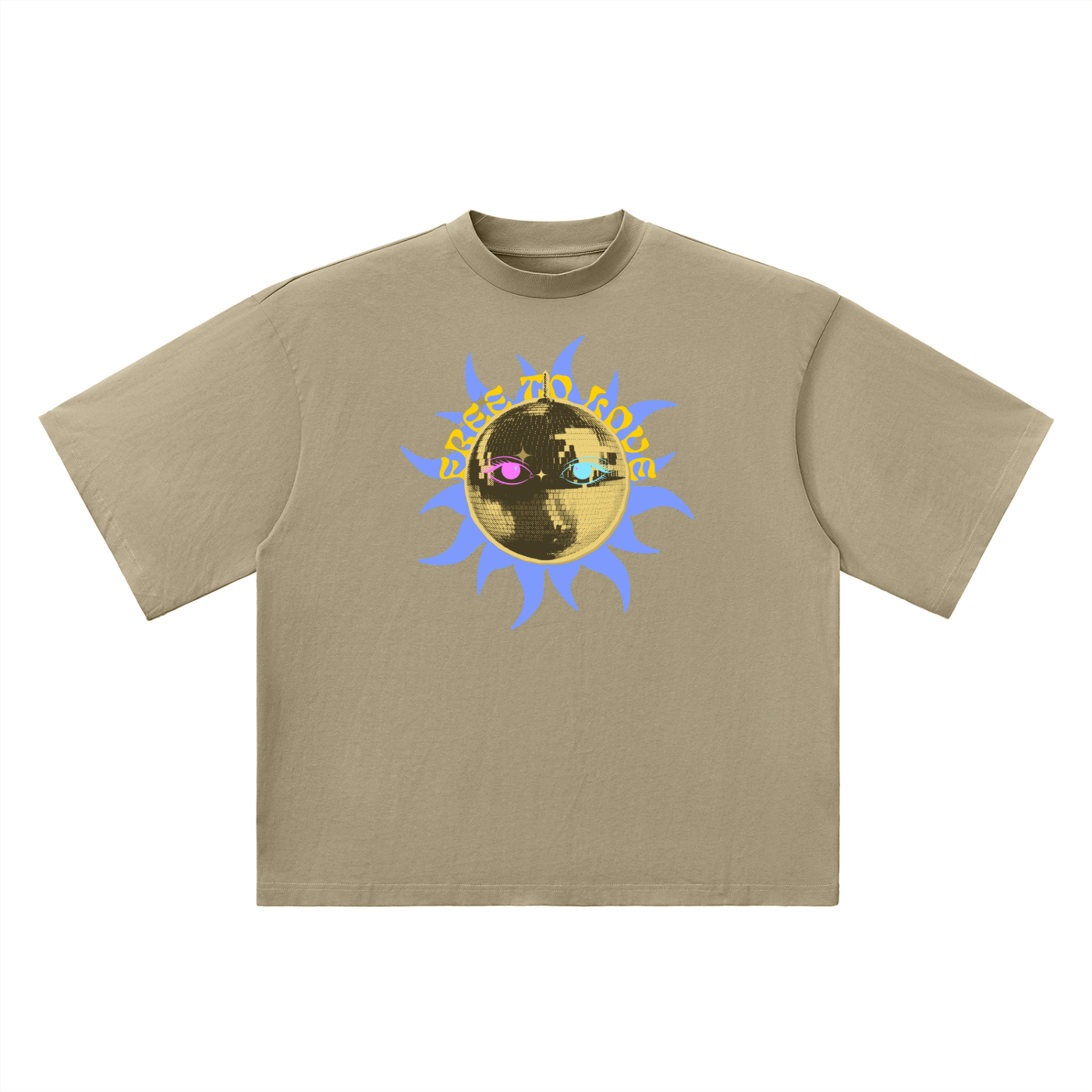 OVERSIZED FREE TO LOVE DROP SHOULDER TEE