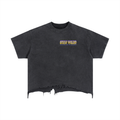 STAY WEIRD BOXY CROPPED TEE