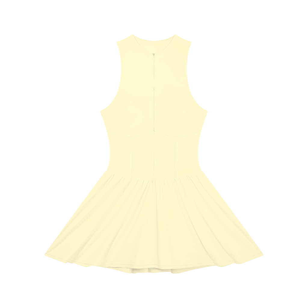 BELBEL STAPLES RUCHED ZIP DRESS
