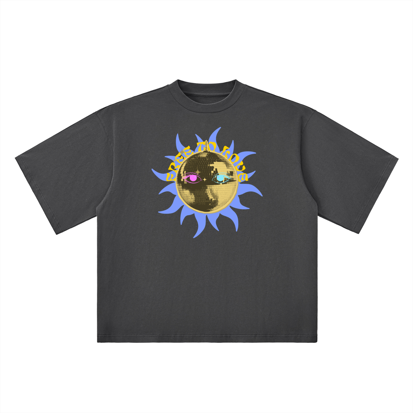 OVERSIZED FREE TO LOVE DROP SHOULDER TEE
