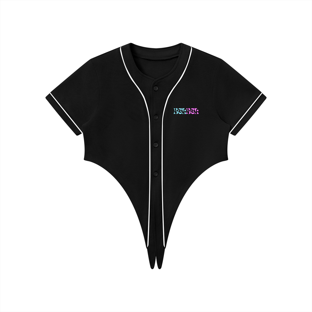 BELBEL STAPLES CROPPED BASEBALL JERSEY