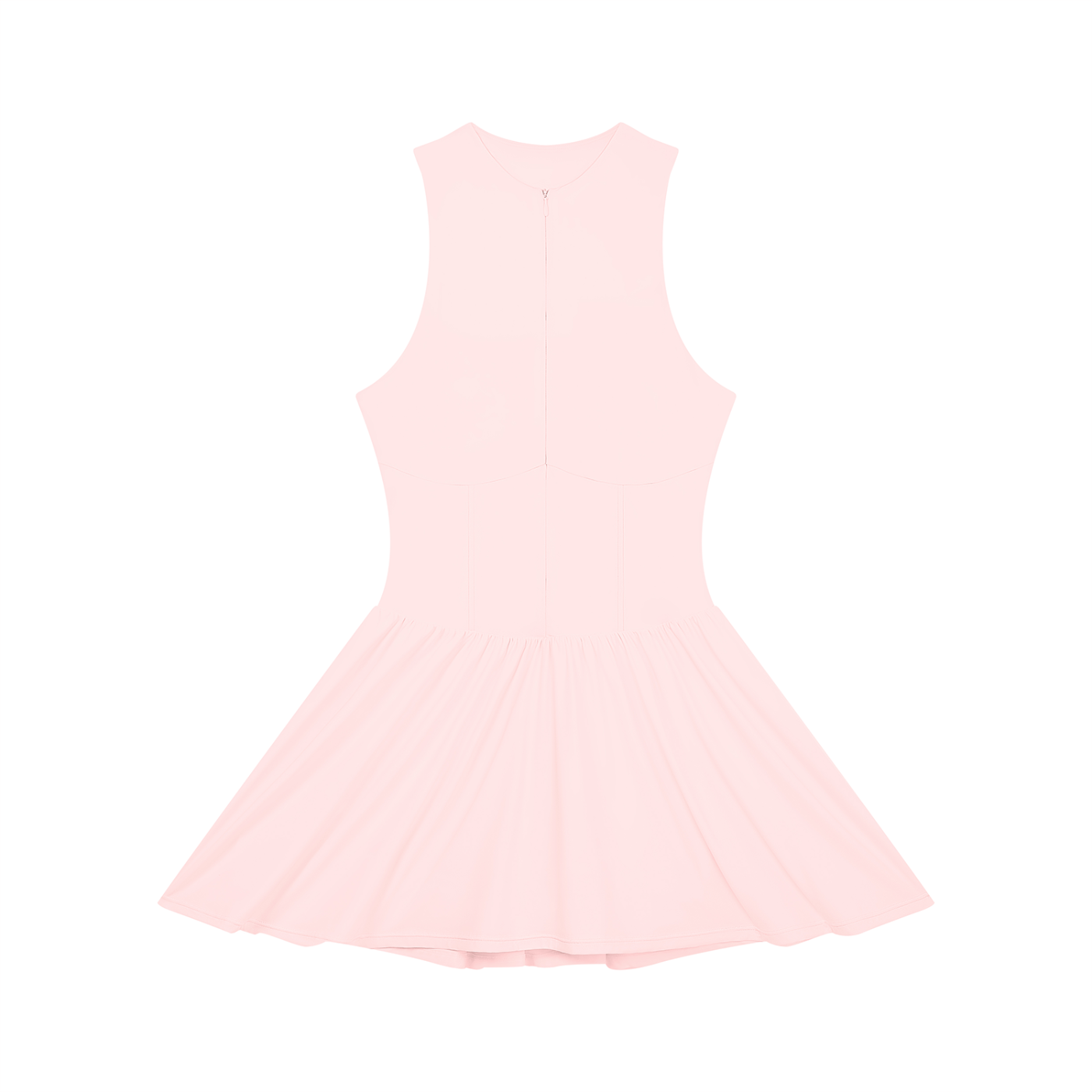 BELBEL STAPLES RUCHED ZIP DRESS