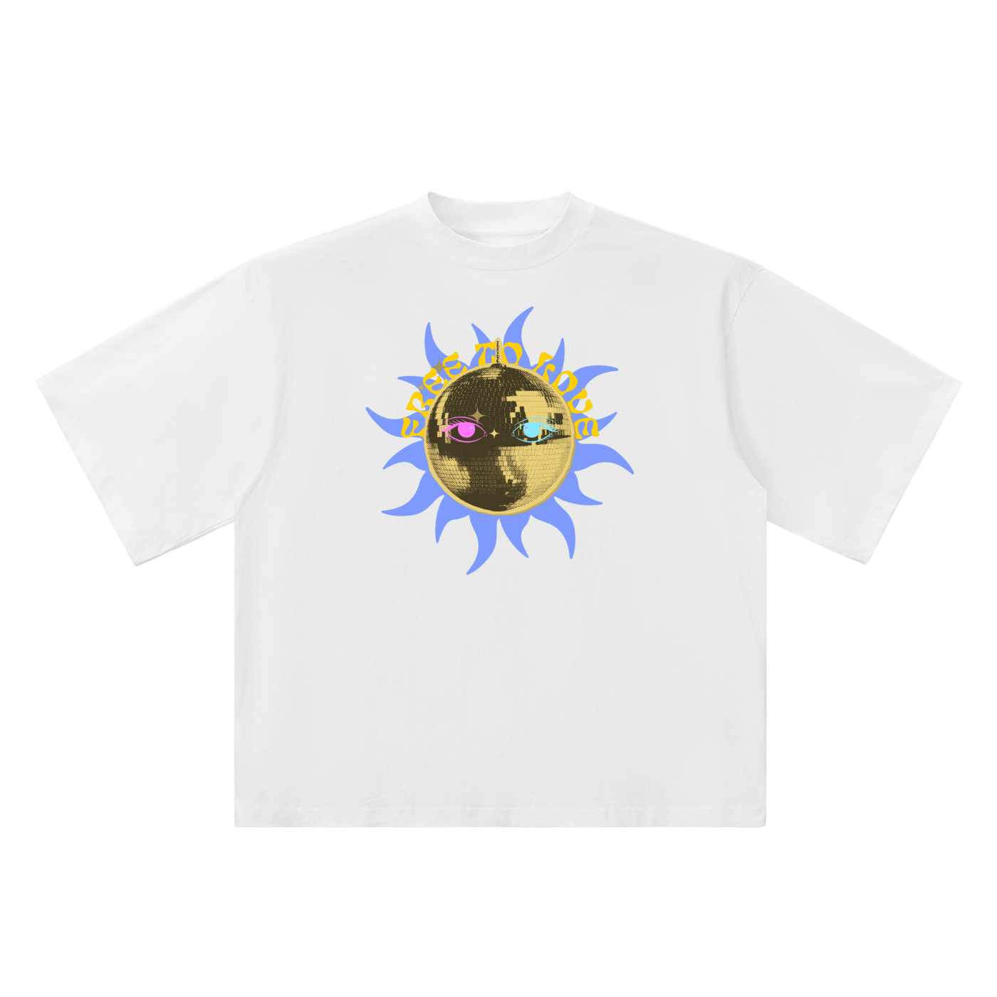 OVERSIZED FREE TO LOVE DROP SHOULDER TEE